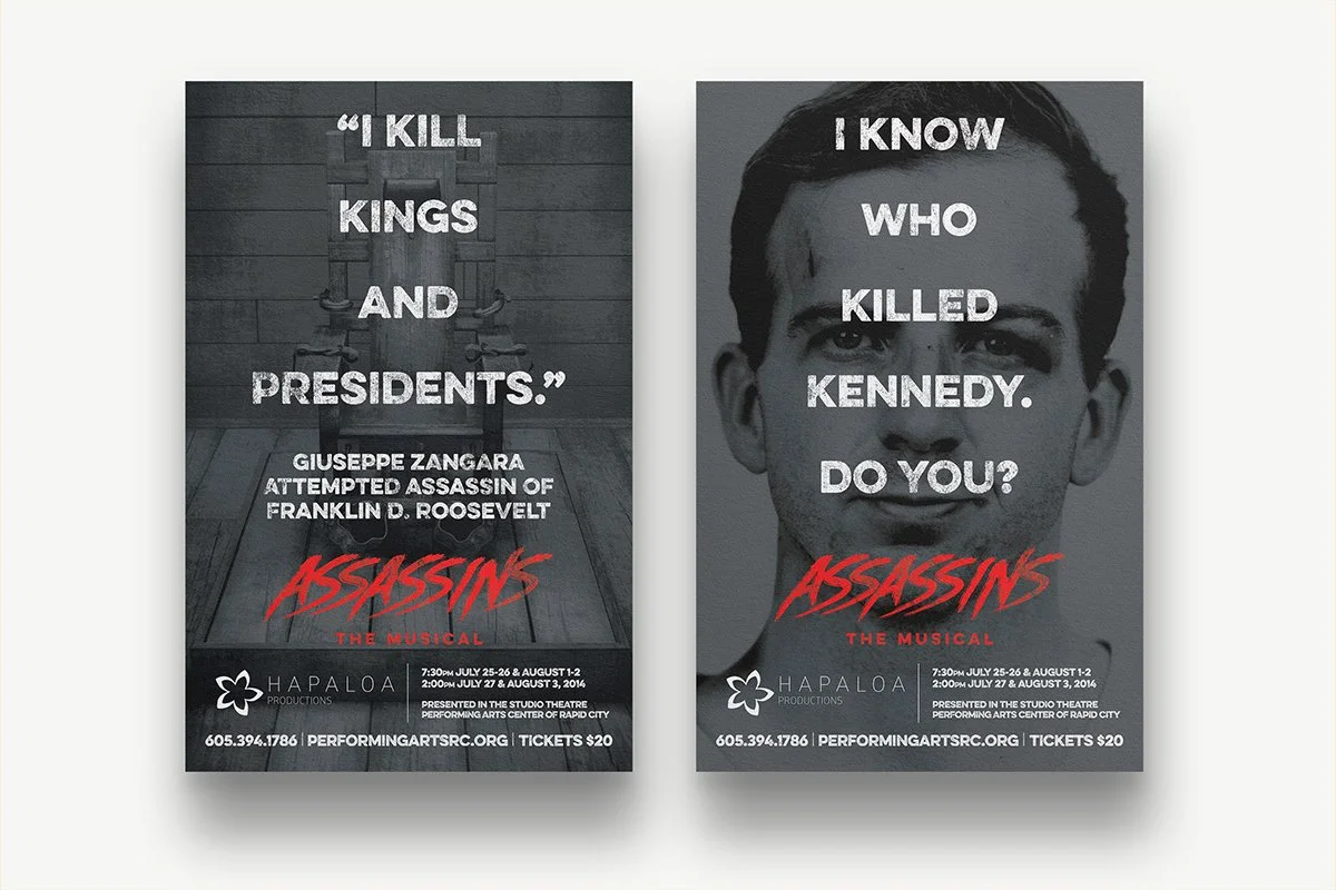 Ad Campaign for ASSASSINS, the musical