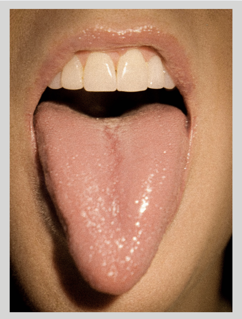 tongue out