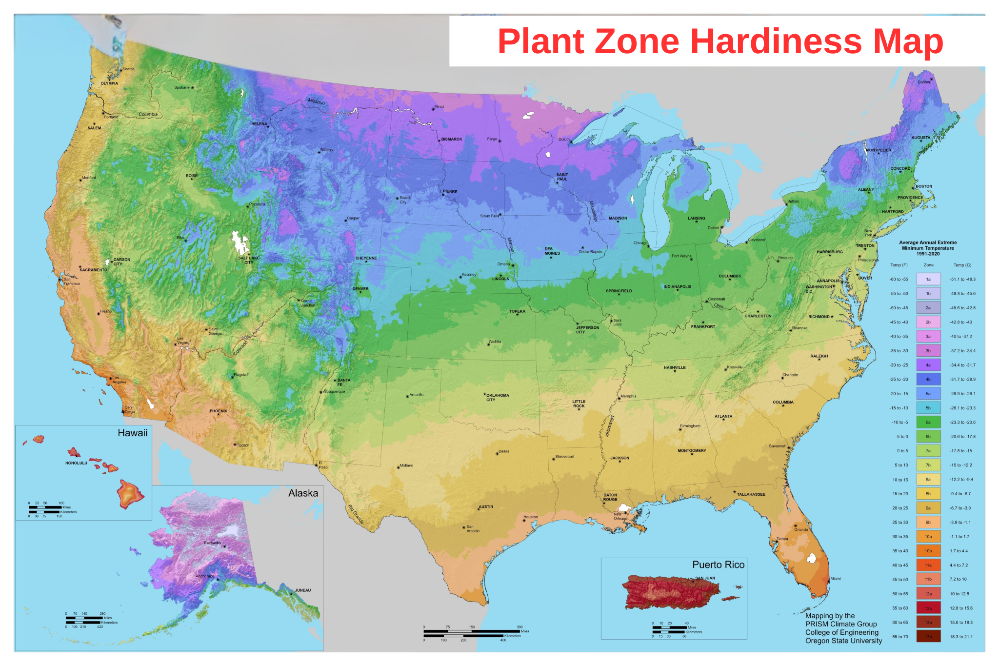 Hardiness Grow Zone Map