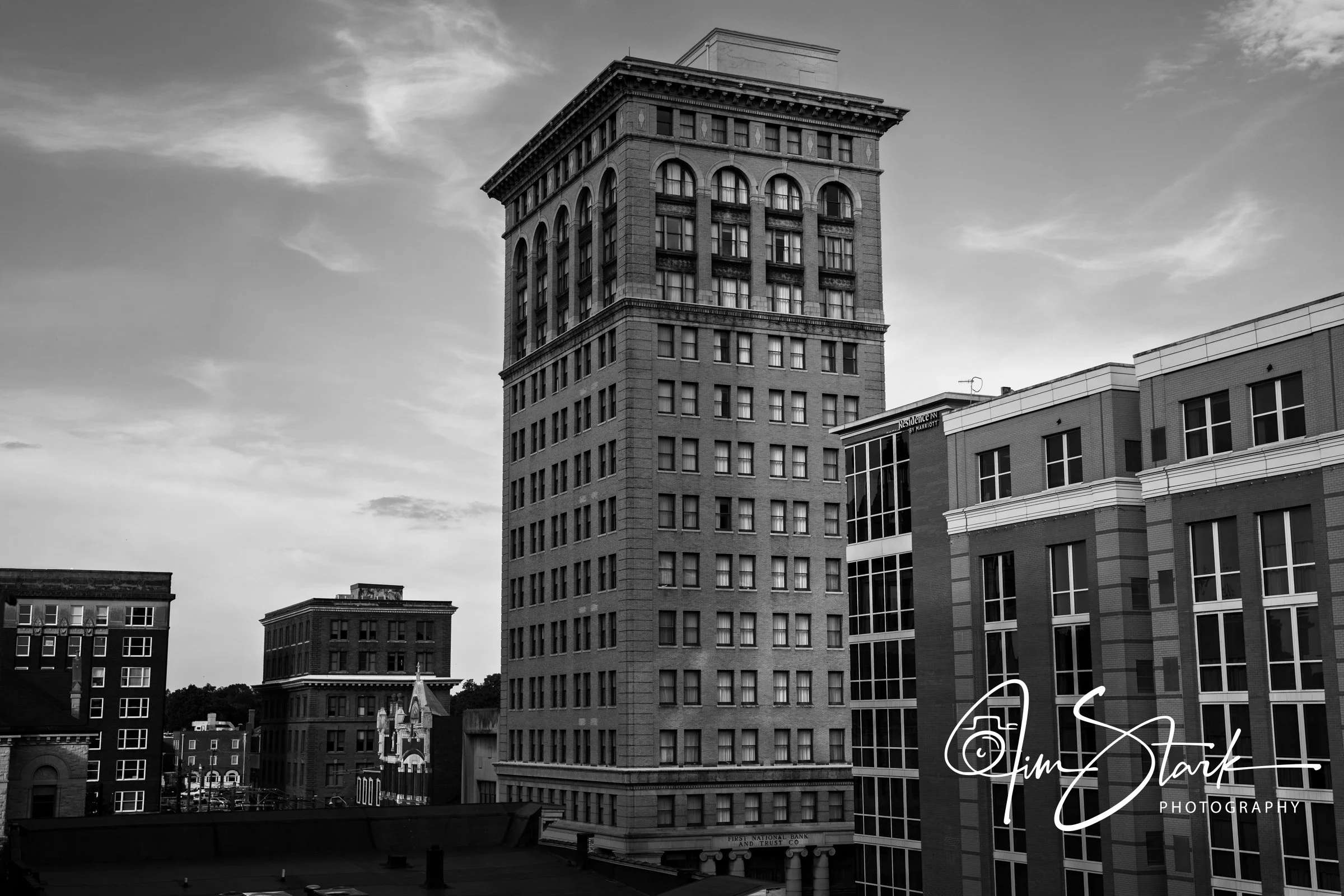 Downtown Lexington in Black and White.