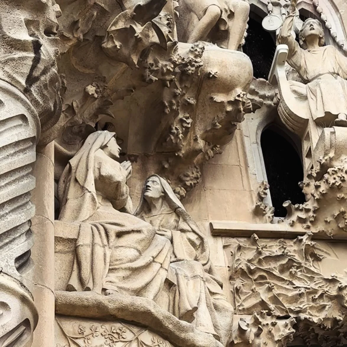 The Visitation embodies attentive charity, joy in God&rsquo;s plan, and faith in Jesus&rsquo; nature and mission 🩵 it should remind us to live selflessly for others like Mary did when she traveled to visit Elizabeth to share her good news!