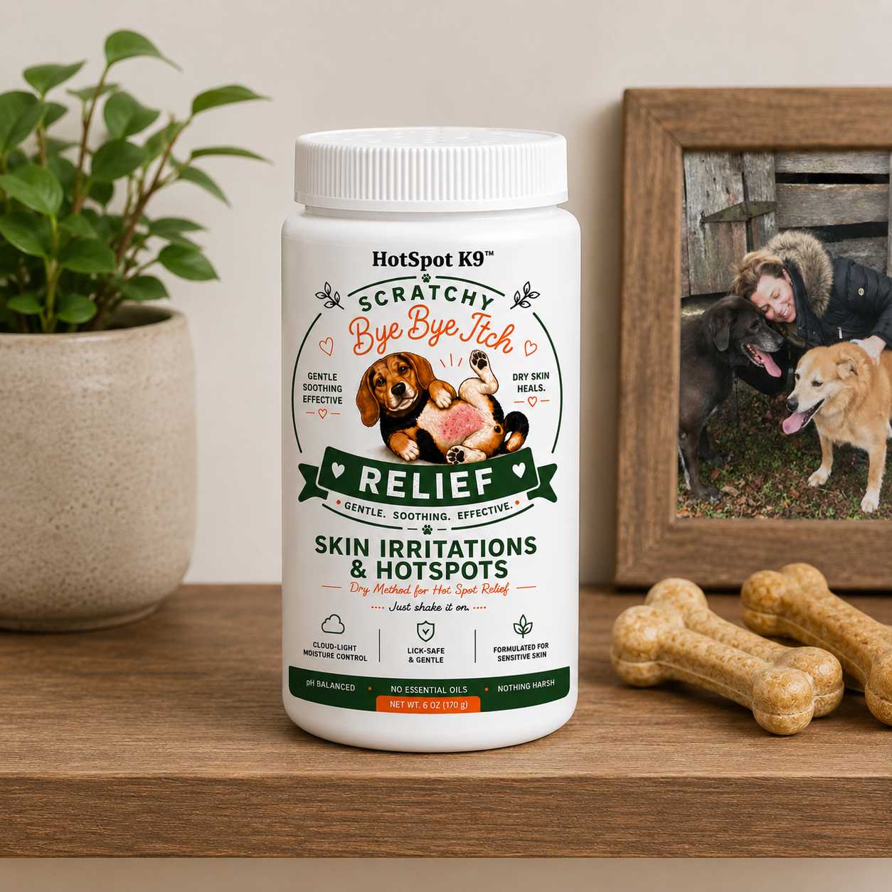 Bye Bye Itch Hot Spot Powder for Dogs (6 oz Shaker)