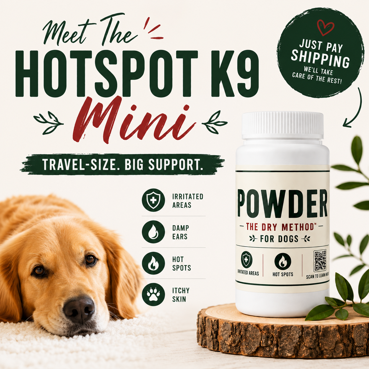 HotSpot K9 Mini Travel Size | All Natural 3oz