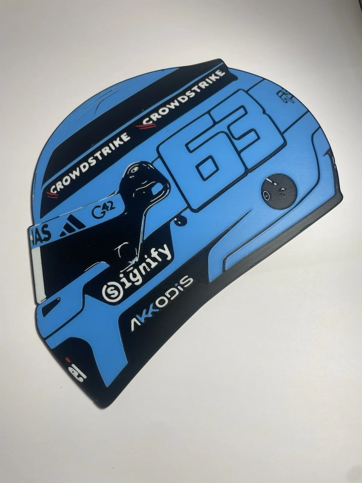 George Russell Helmet 3D printed wall art