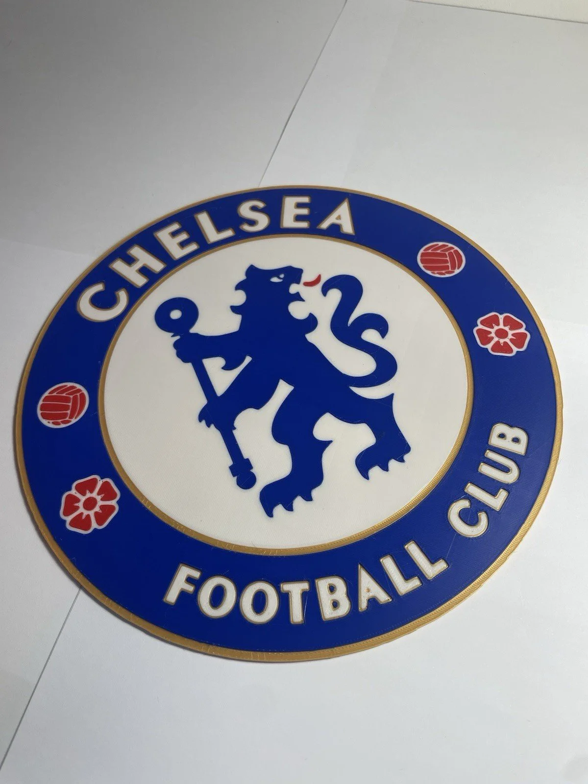 Chelsea FC badge 3D wall decor.