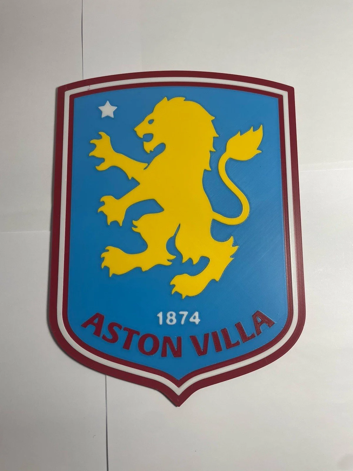 Aston Villa FC badge 3D wall decor.