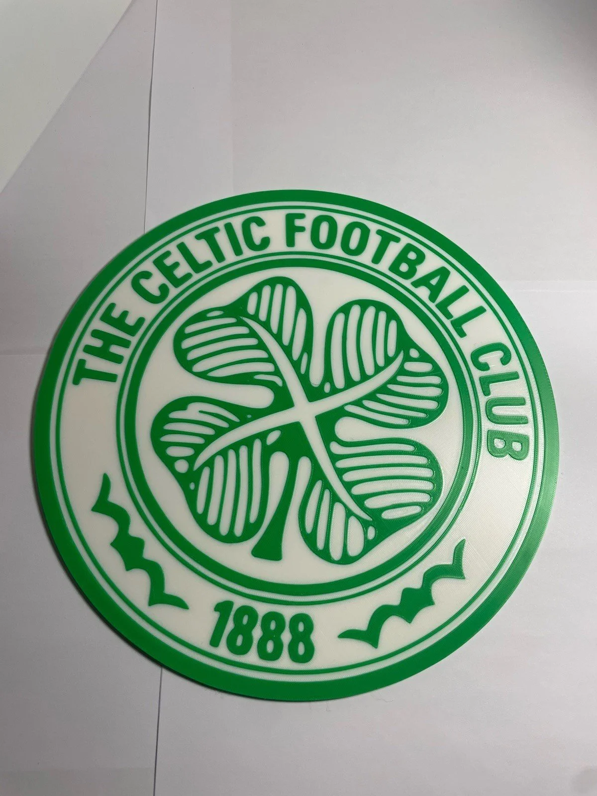 Celtic FC badge 3D wall decor.