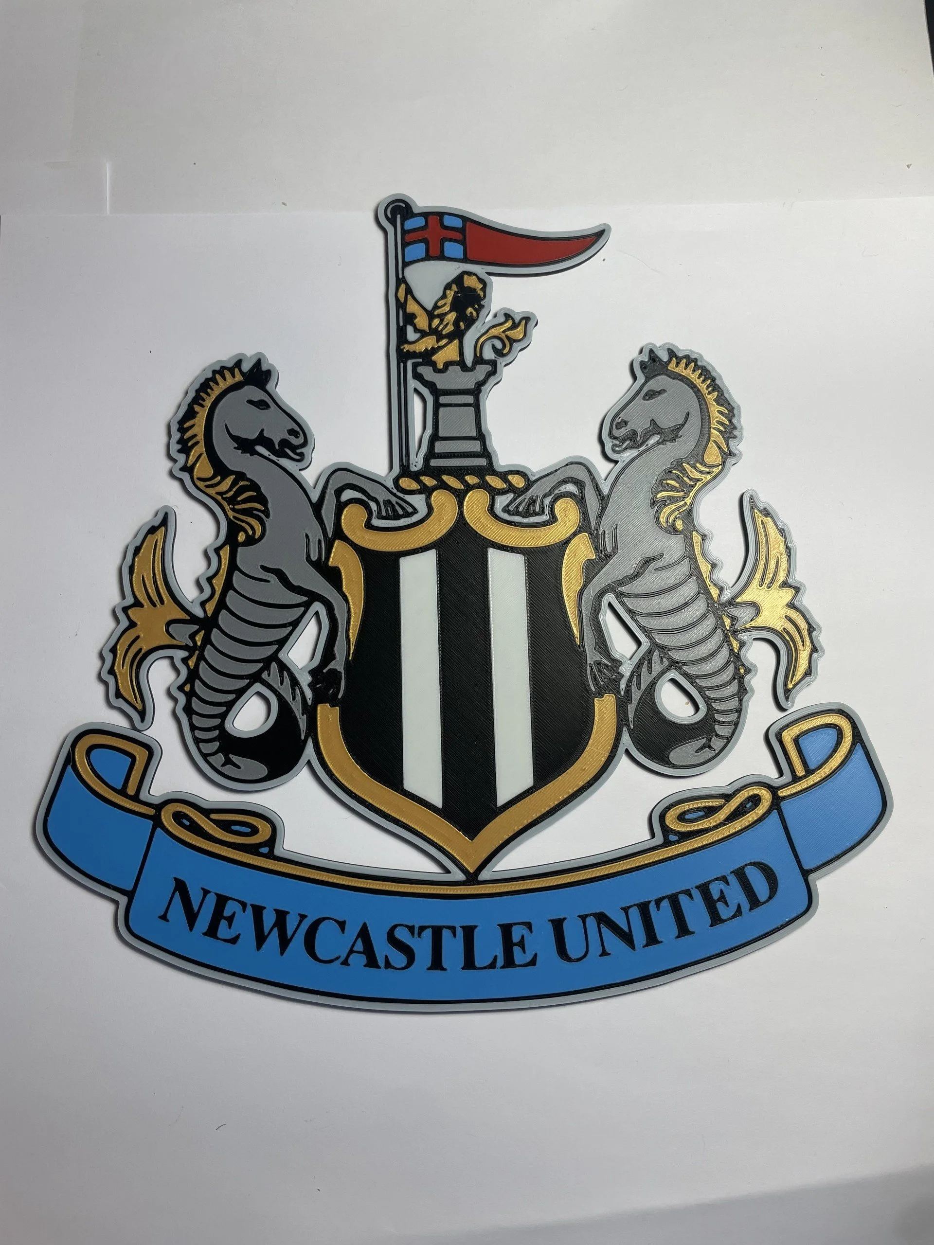 Newcastle United F.C badge 3D wall decor.
