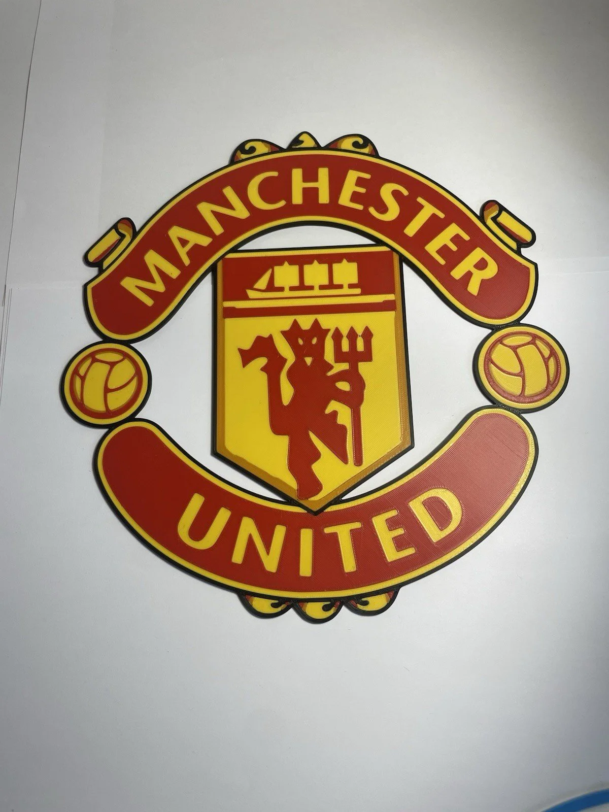 Manchester United FC badge 3D wall decor.