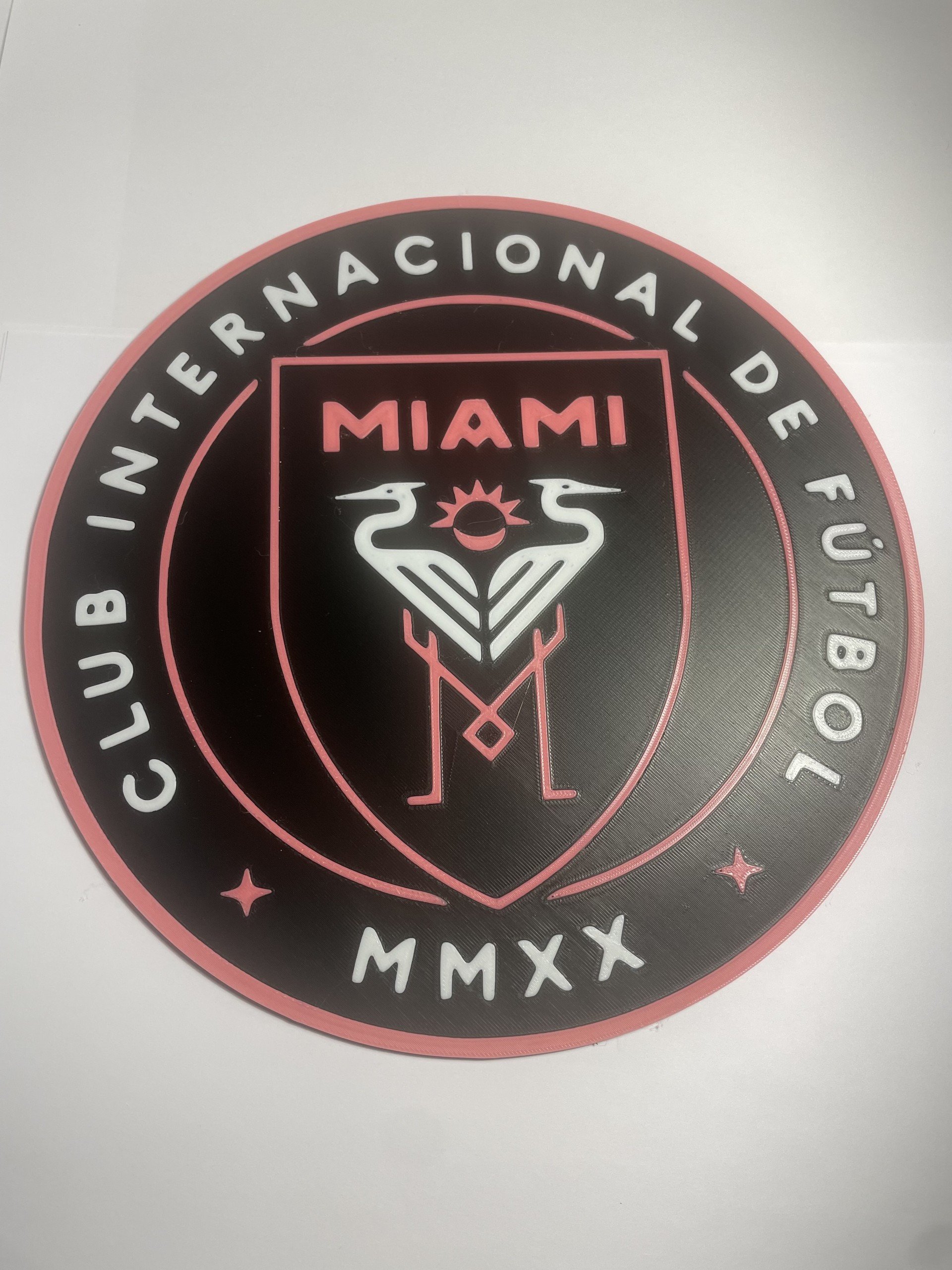 Inter Mami badge 3D wall decor.
