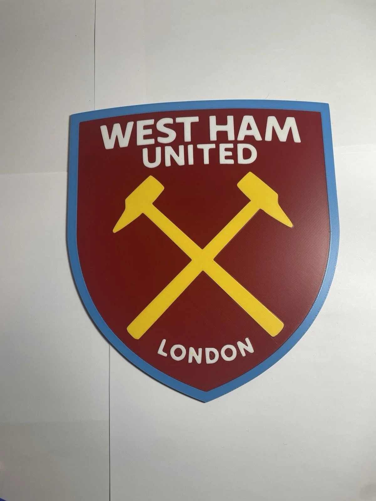 West Ham United FC badge 3D wall decor.
