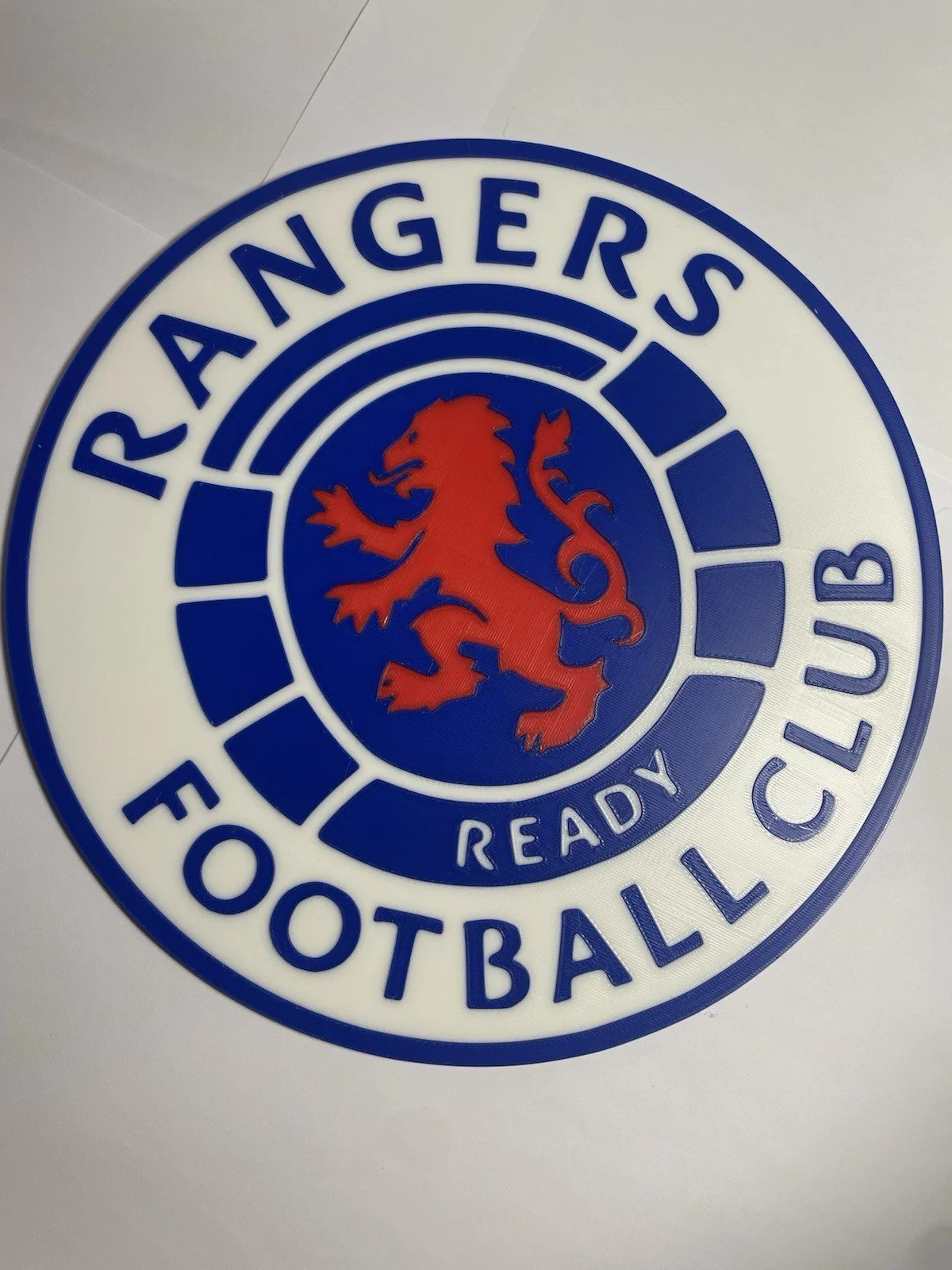 Rangers FC badge 3D wall decor.