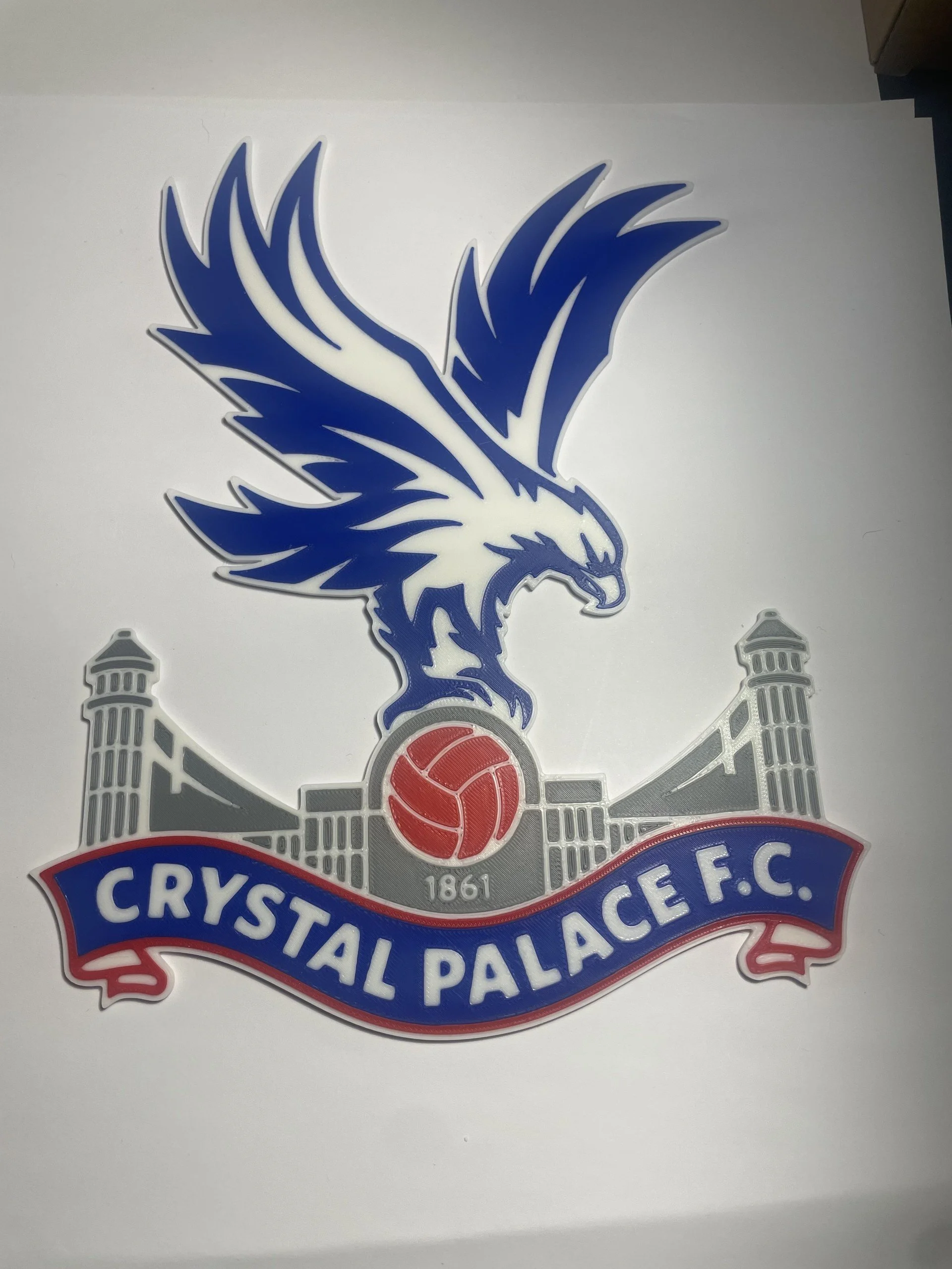 Crystal Palace F..C badge 3D wall decor.