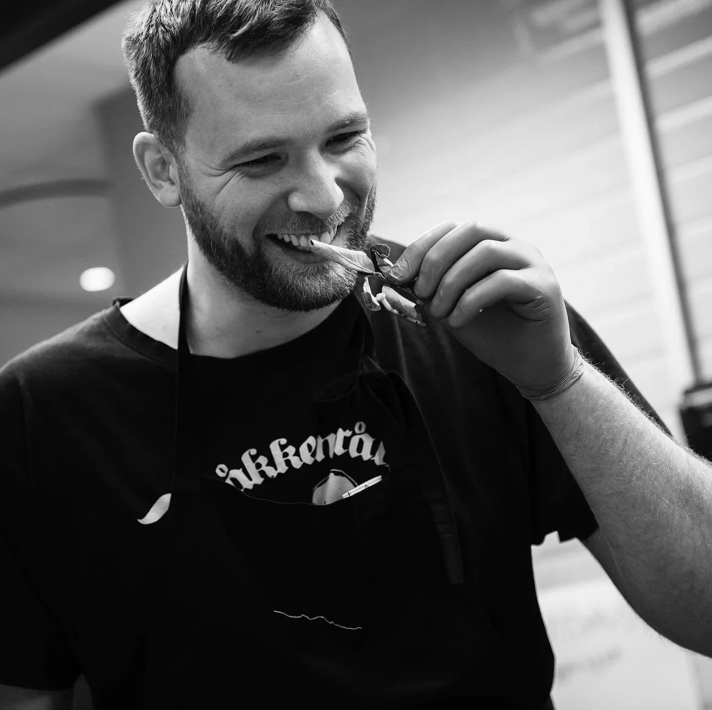 Simon Engen med et lurt glis