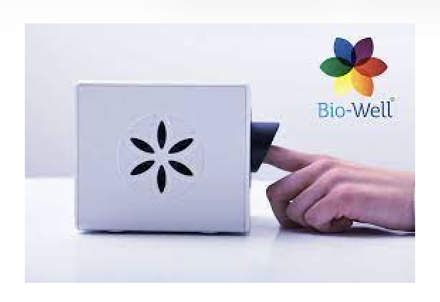 Bio-Well camera with person being tested