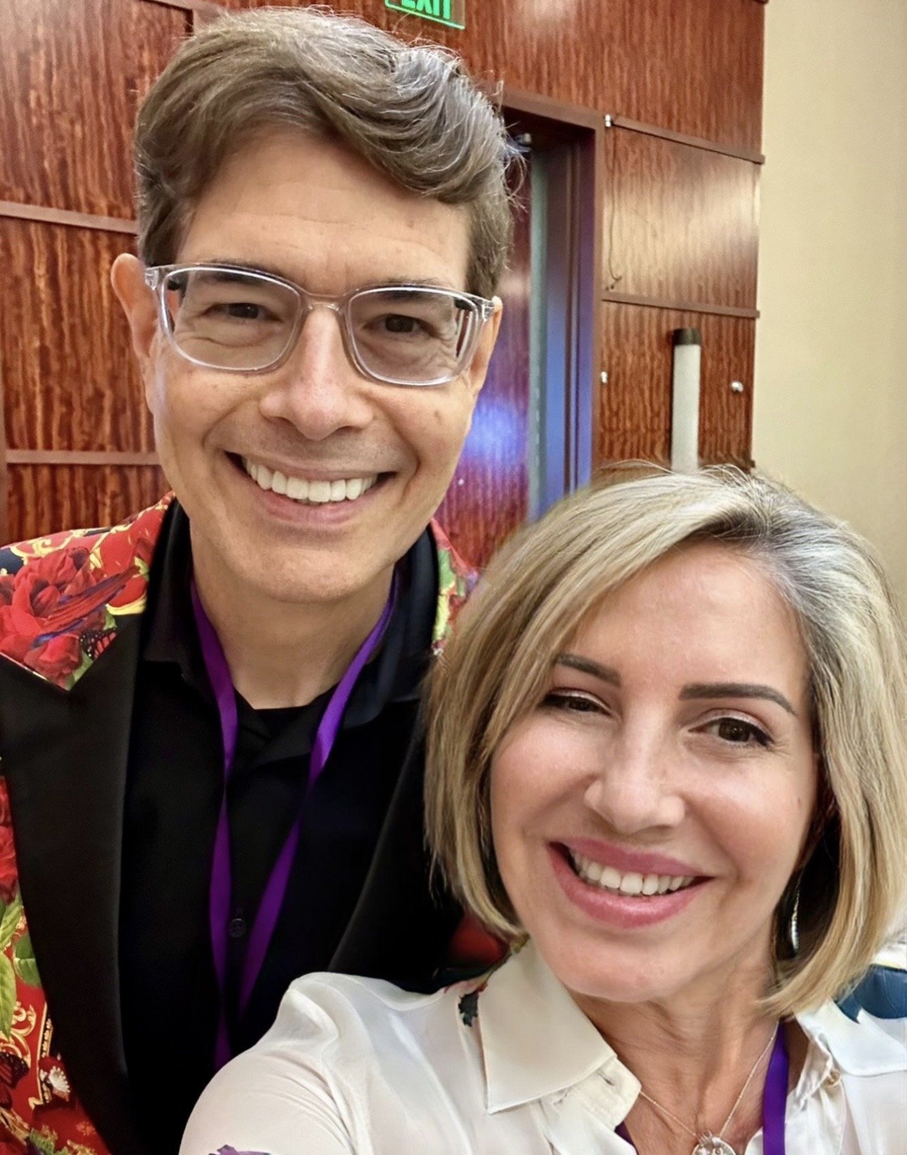 Paz Nilo with Dr. Robert Gilbert, BioGeometry instructor and founder of Vesica Institute