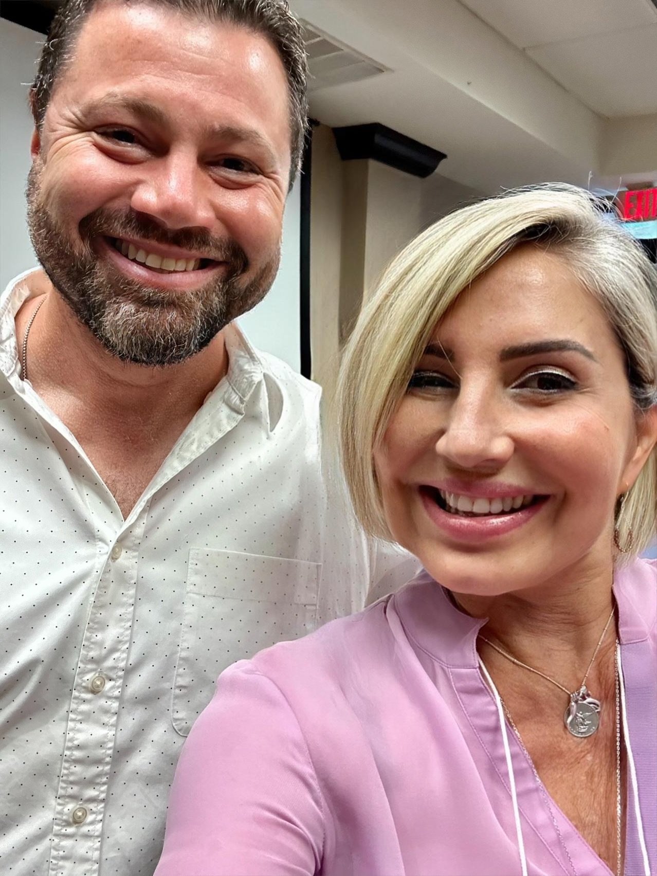 Paz Nilo with Sayed Karim, Director of BioGeometry Environmental Home Solutions and licensed BioGeometry instructor