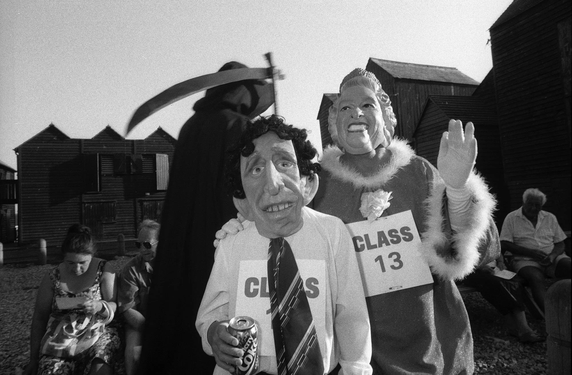 Bob Watkins  Hastings Carnival     Death stalks the Queen and Charles   August 1995    Neg42 1 6 12   .jpg