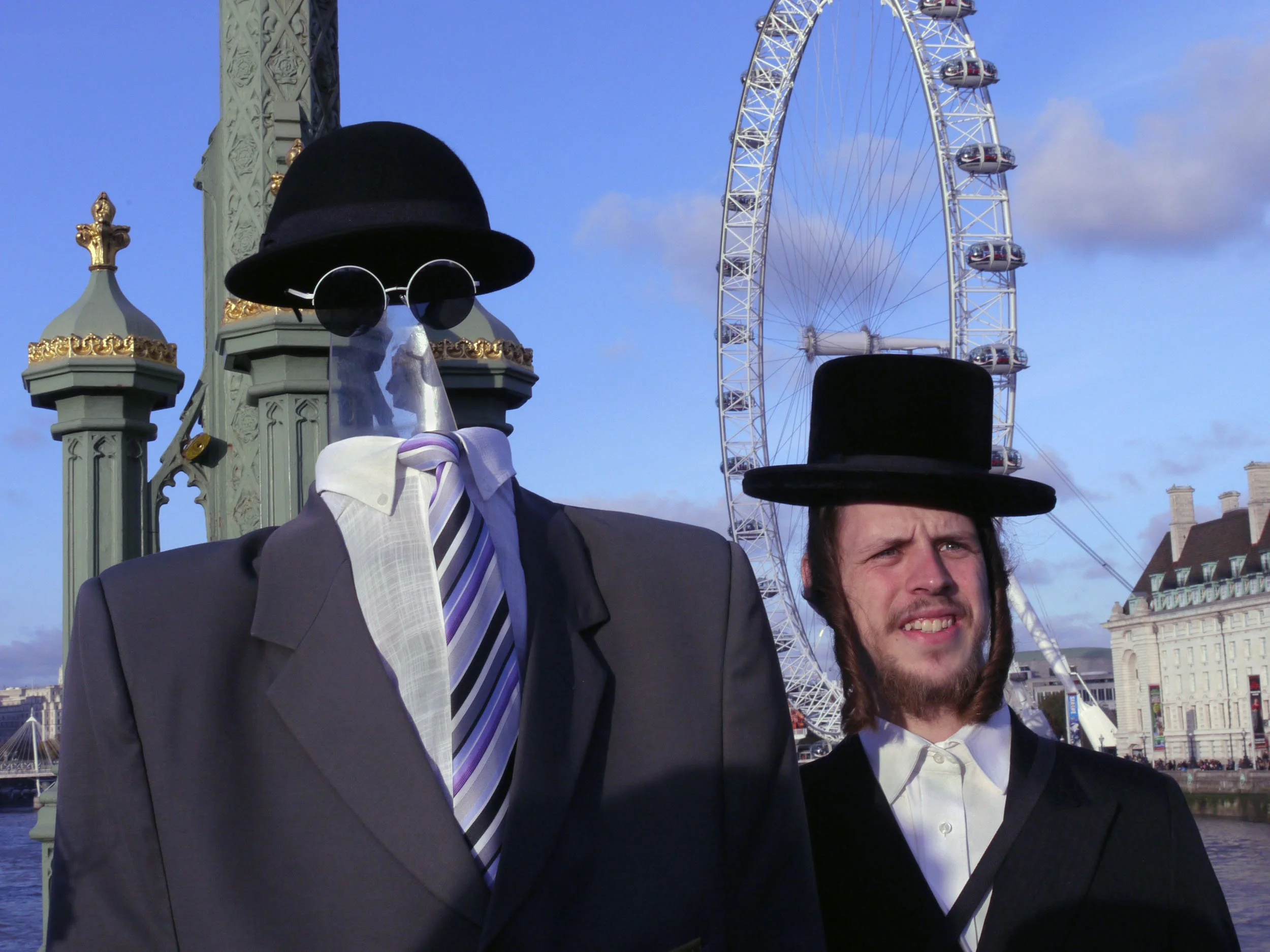 Bob Watkins  Westminster Bridge  Jewish man and invisible man .jpg