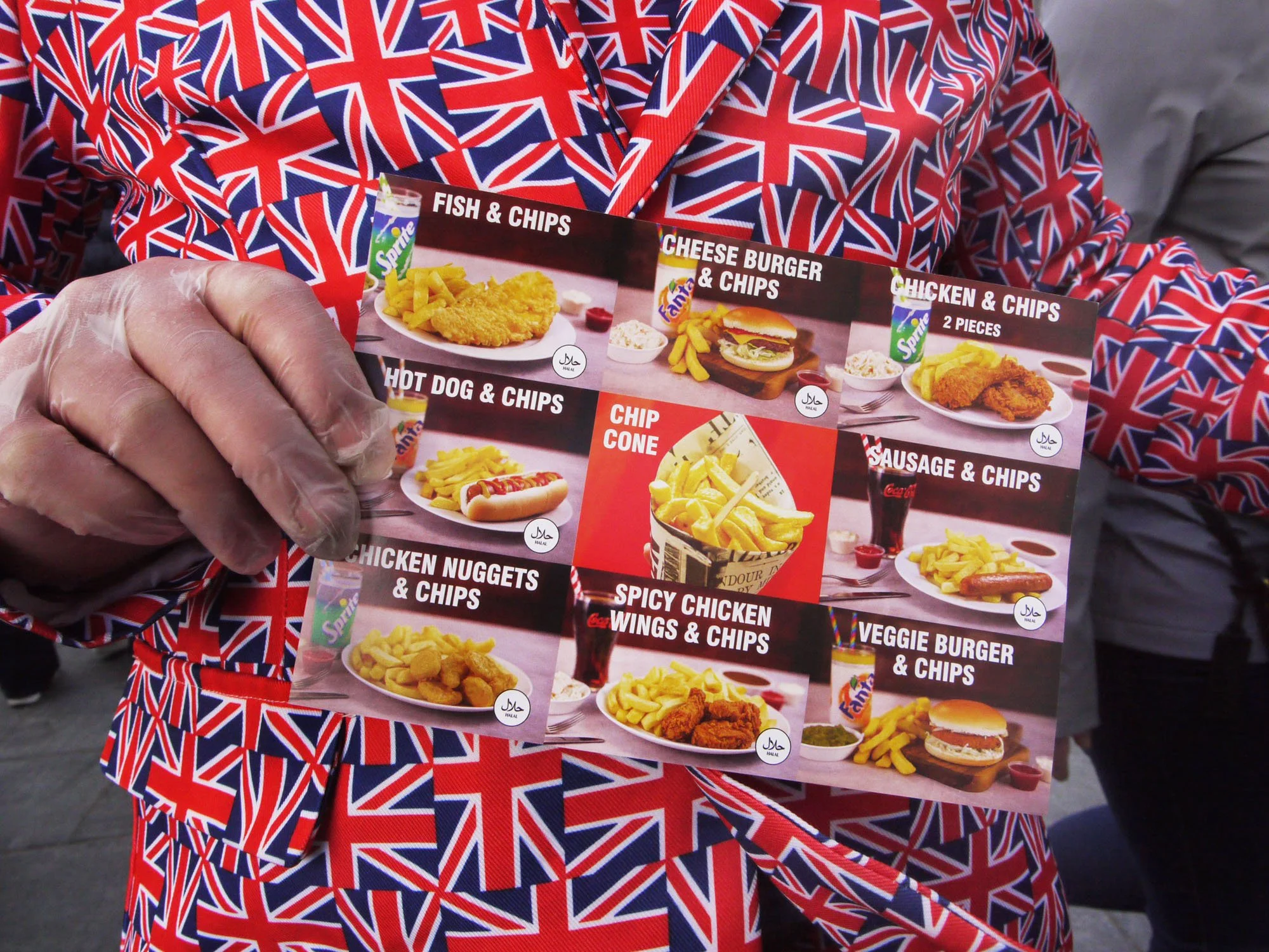 Bob Watkins  WESTMINSTER BRIDGE  Easter 2024  Westminster south bank  Union Jack suite  chips with everything P1010943  .jpg