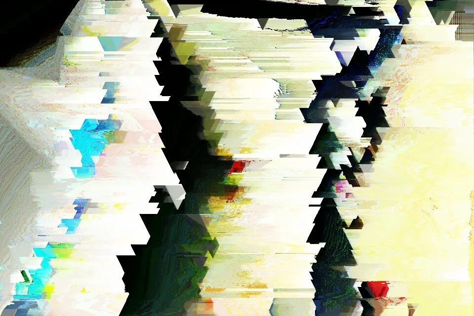 The image appears to be corrupted or heavily distorted, making it difficult to identify any specific objects or scene.