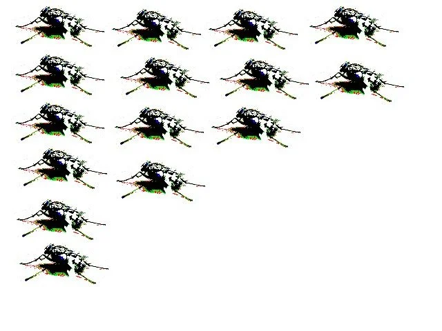Multiple images of a mosquito, with some images appearing darker and more defined than others, arranged in a pattern.