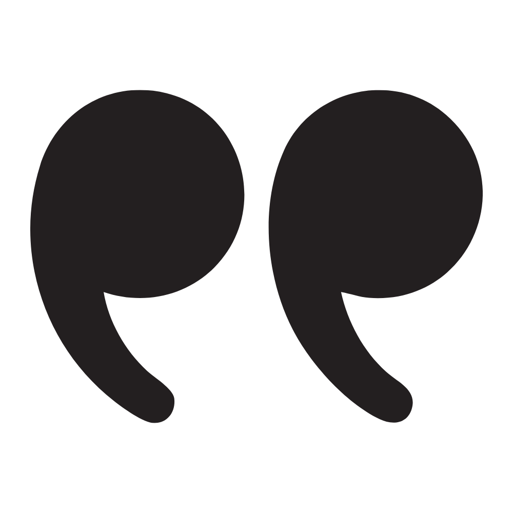 open quotation marks