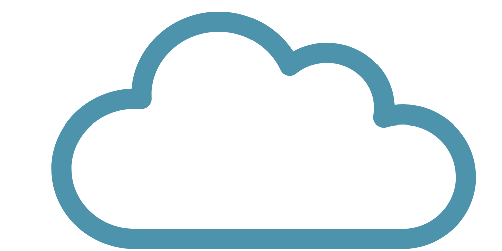 blue cloud outline