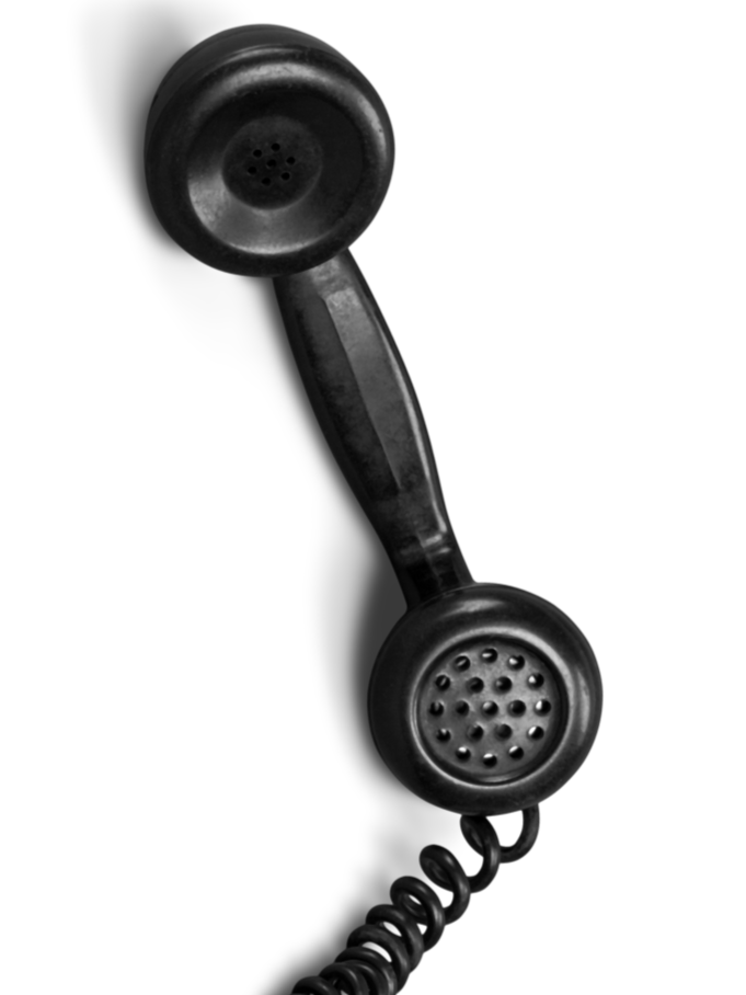 black telephone receiver