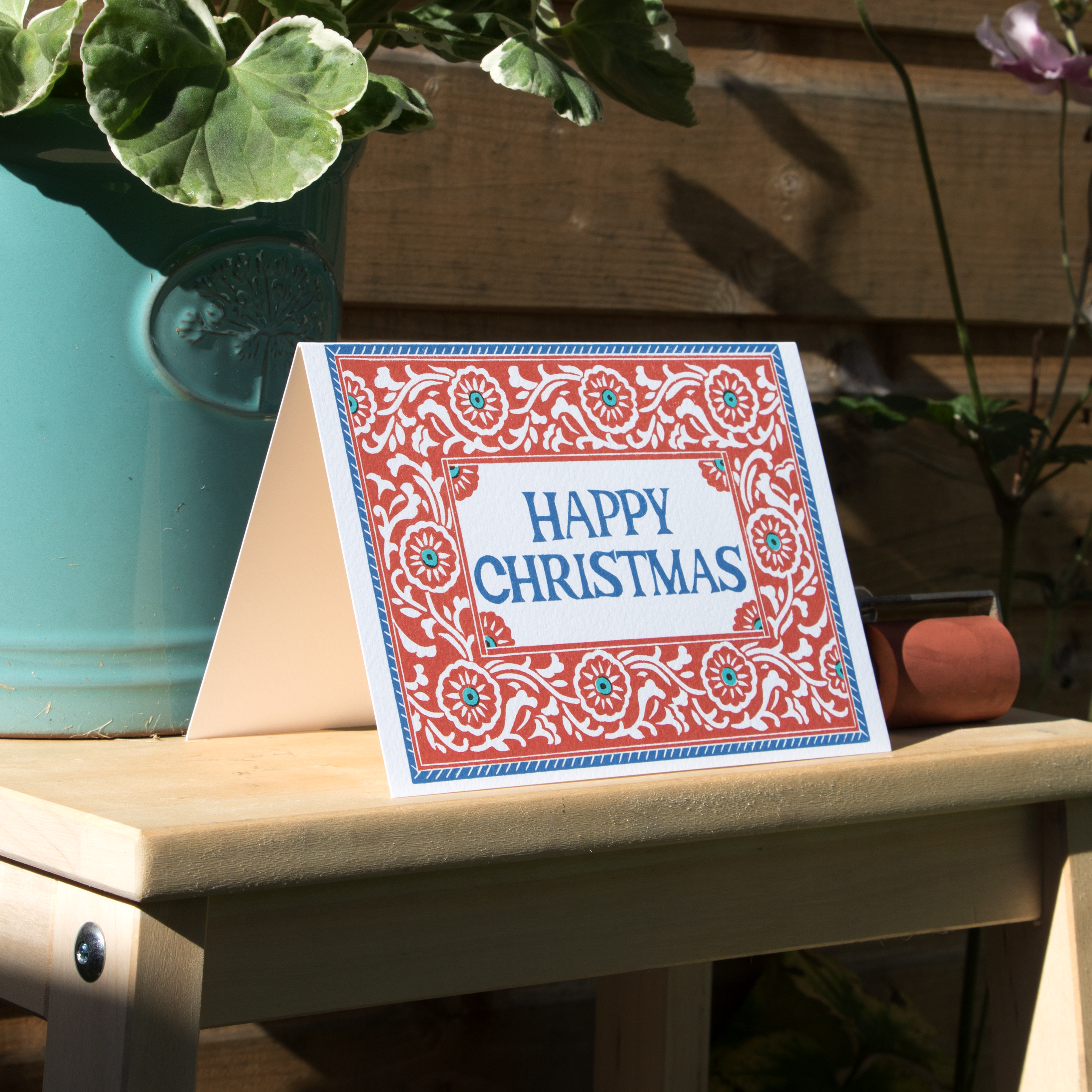 CHRISTMAS CARD - Orange and Blue