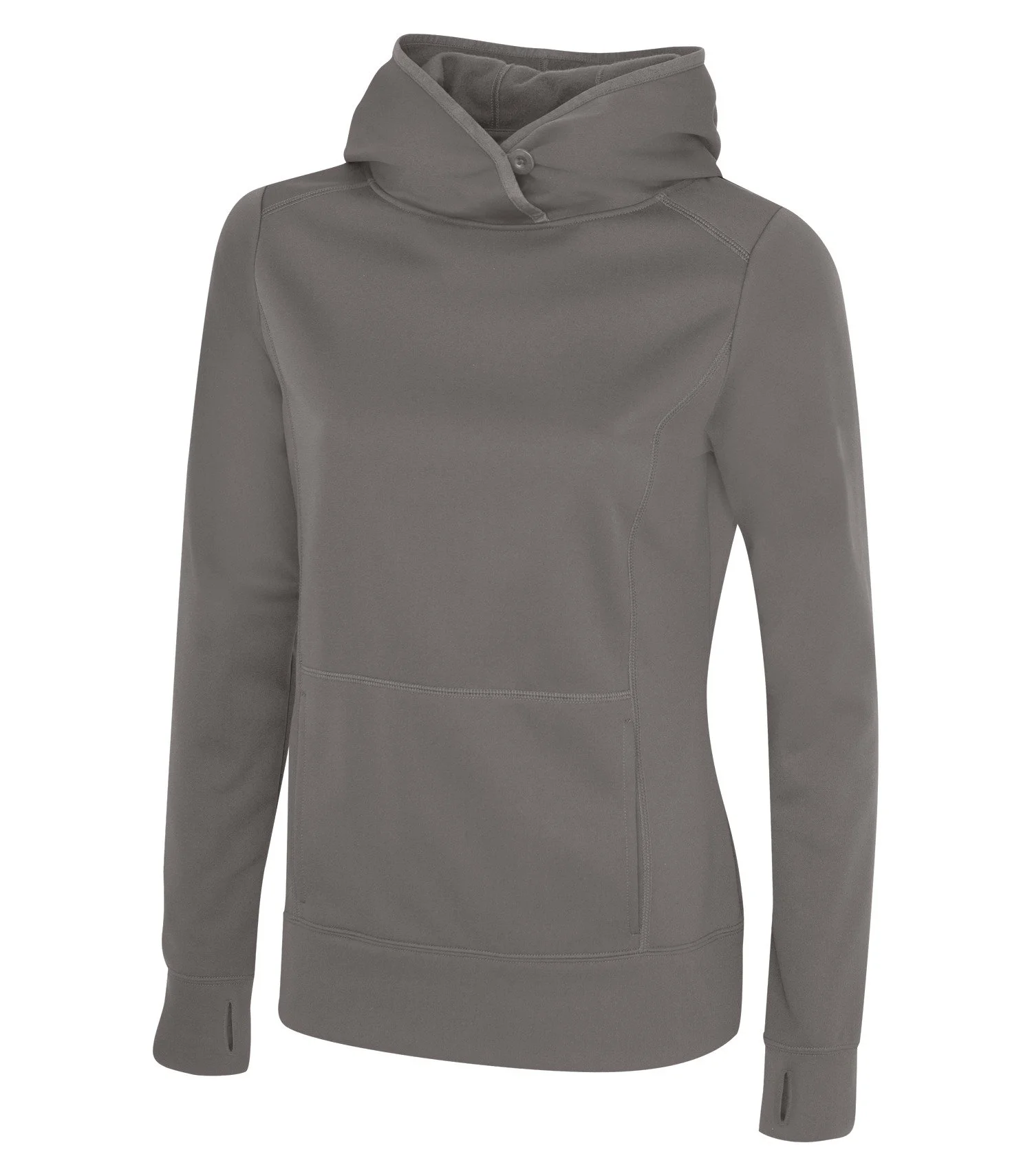 Ladies Grey Hooded Sweatshirt