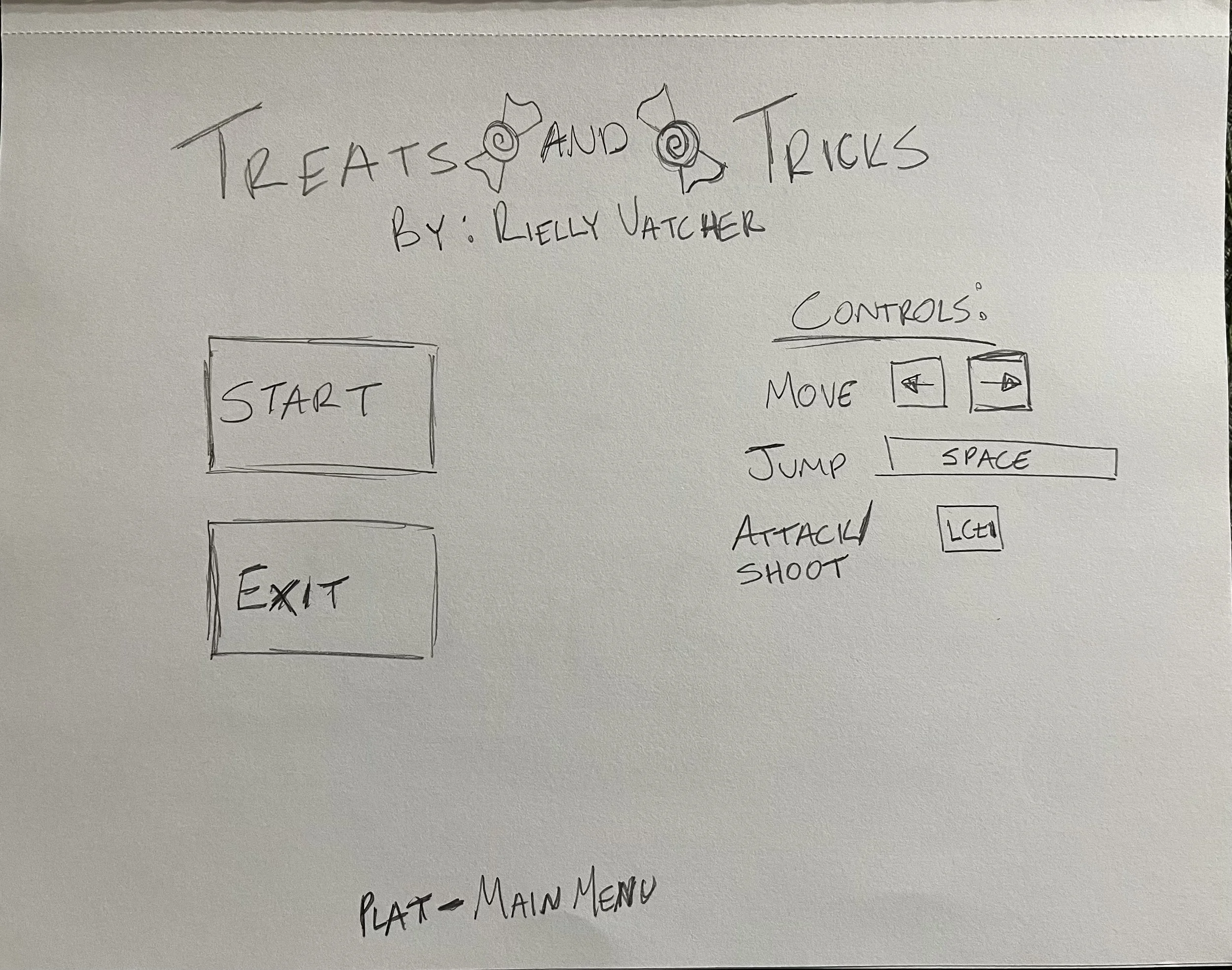 Main Menu, Hand Drawn