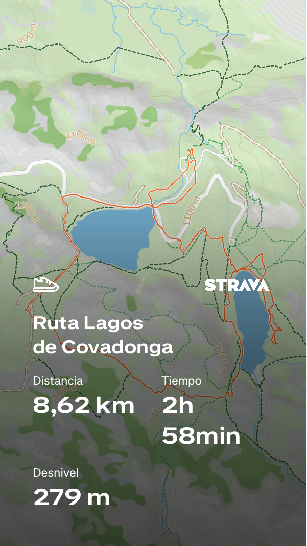 Ruta en Strava de Lagos de Covadonga