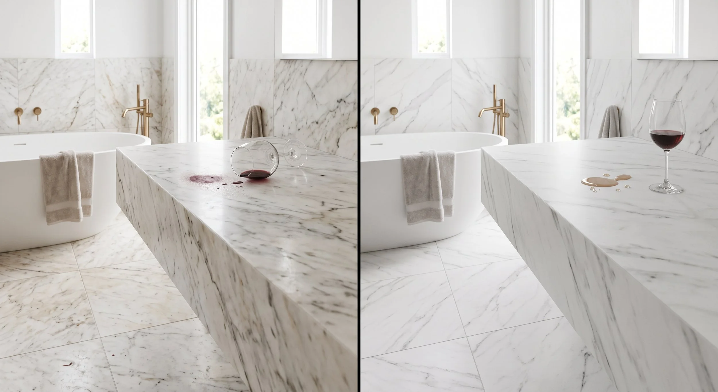 Marble-Look Porcelain vs. Real Marble: Getting the Look Without the Maintenance