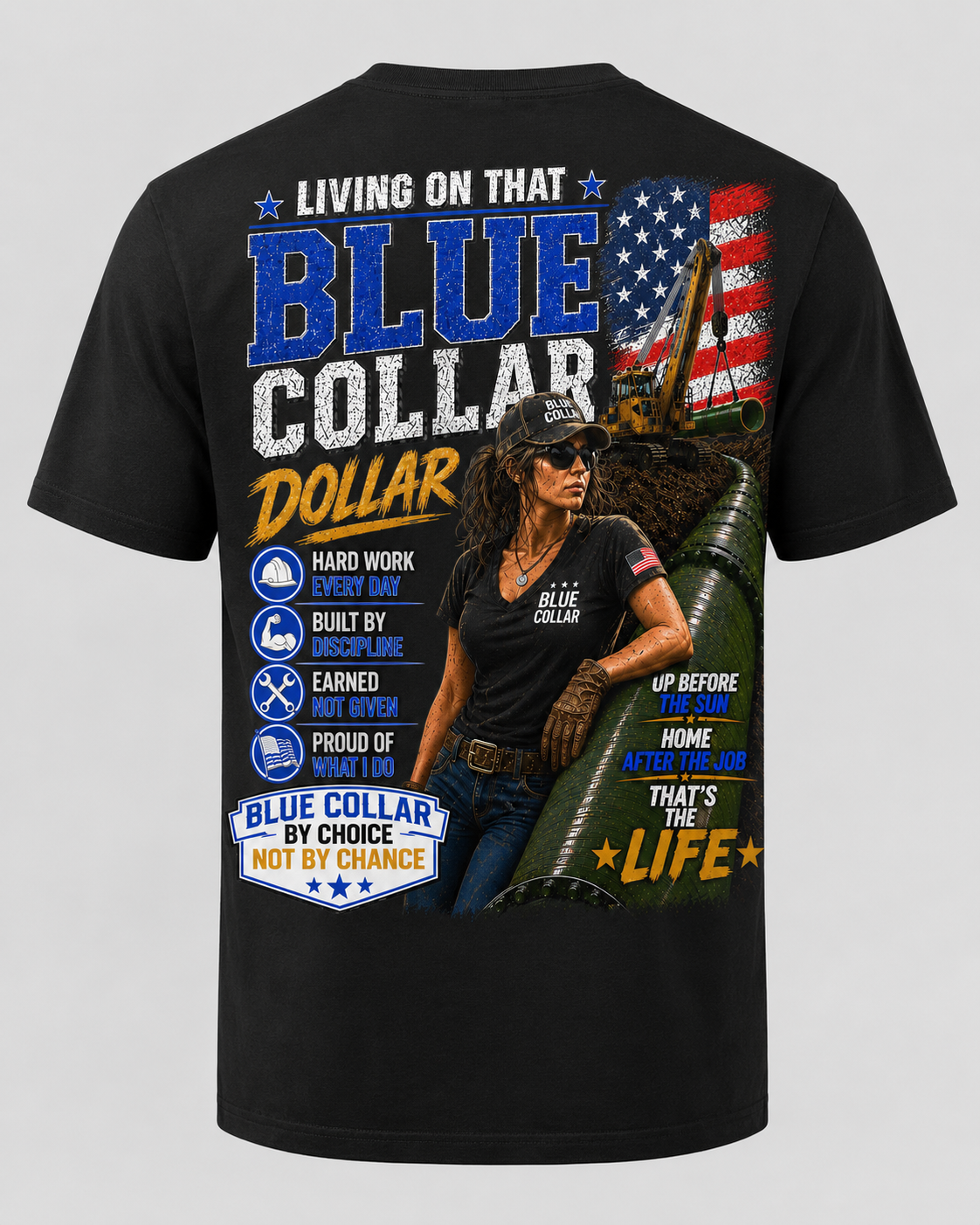 Blue Collar Life Graphic T-Shirt