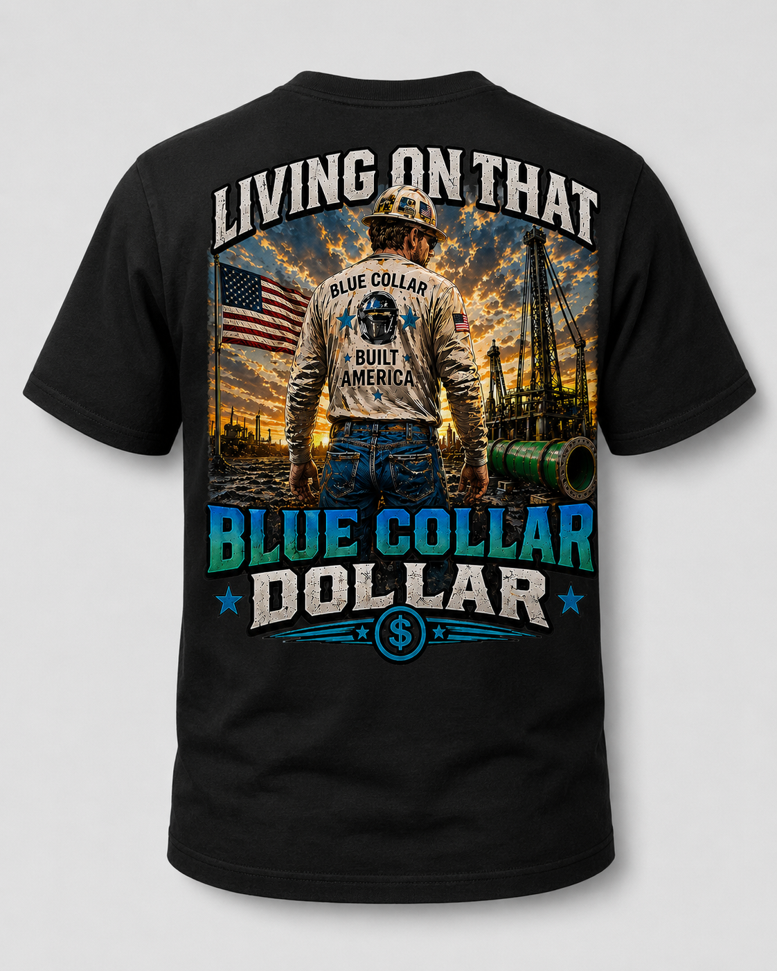 'Blue Collar Dollar' Unisex Cotton T-Shirt