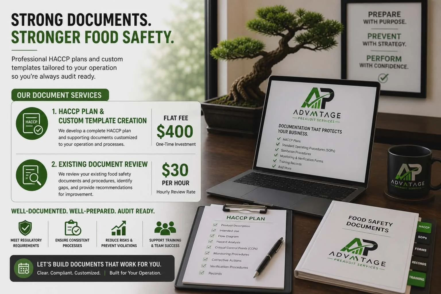 HACCP PLAN + Document/Template Review + Creation