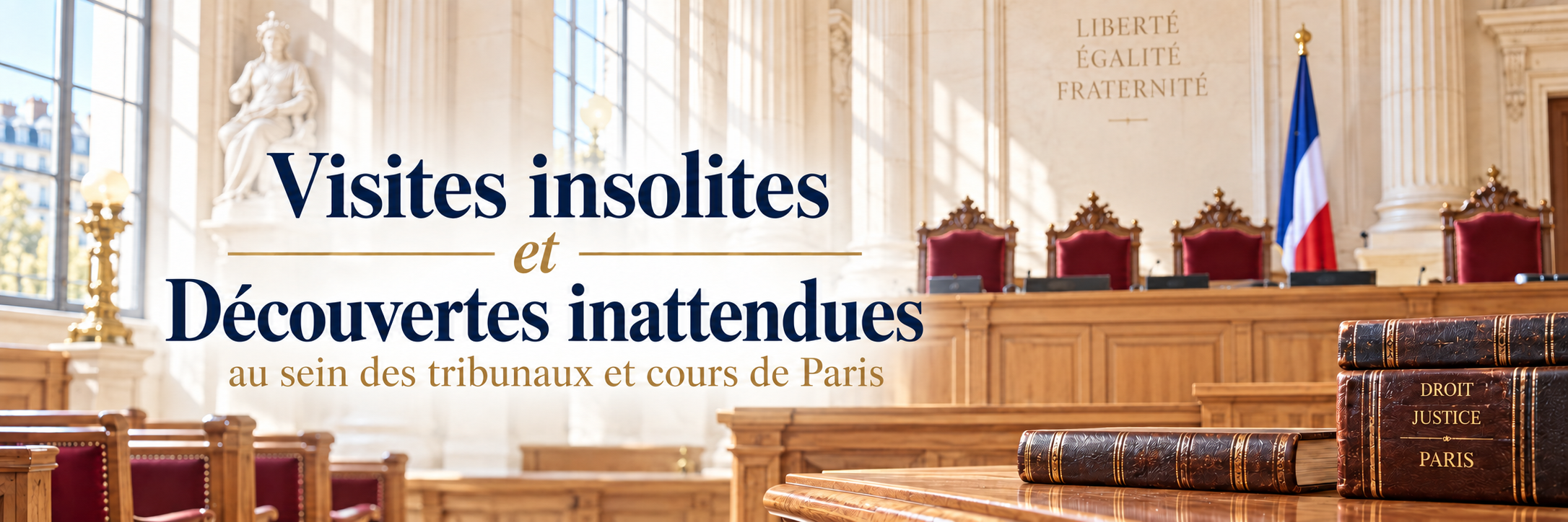 décor de salle d'audience et photographie de Sylvie Bourlier, professeure de droit