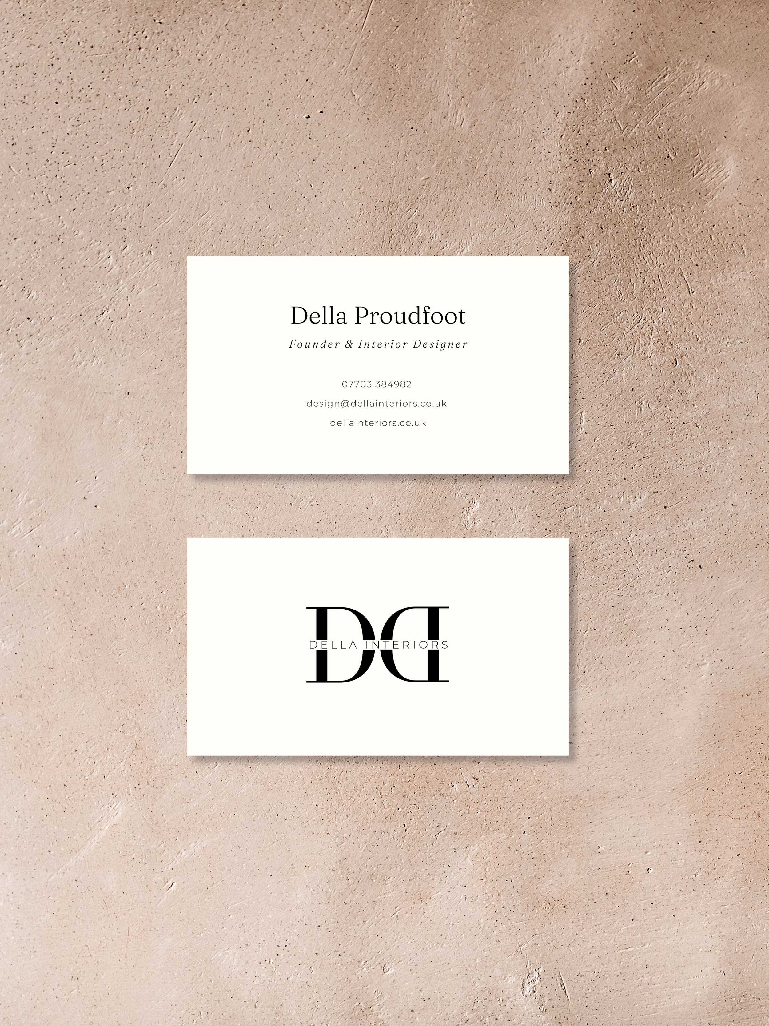 Business Card design for interior designer, Della Interiors