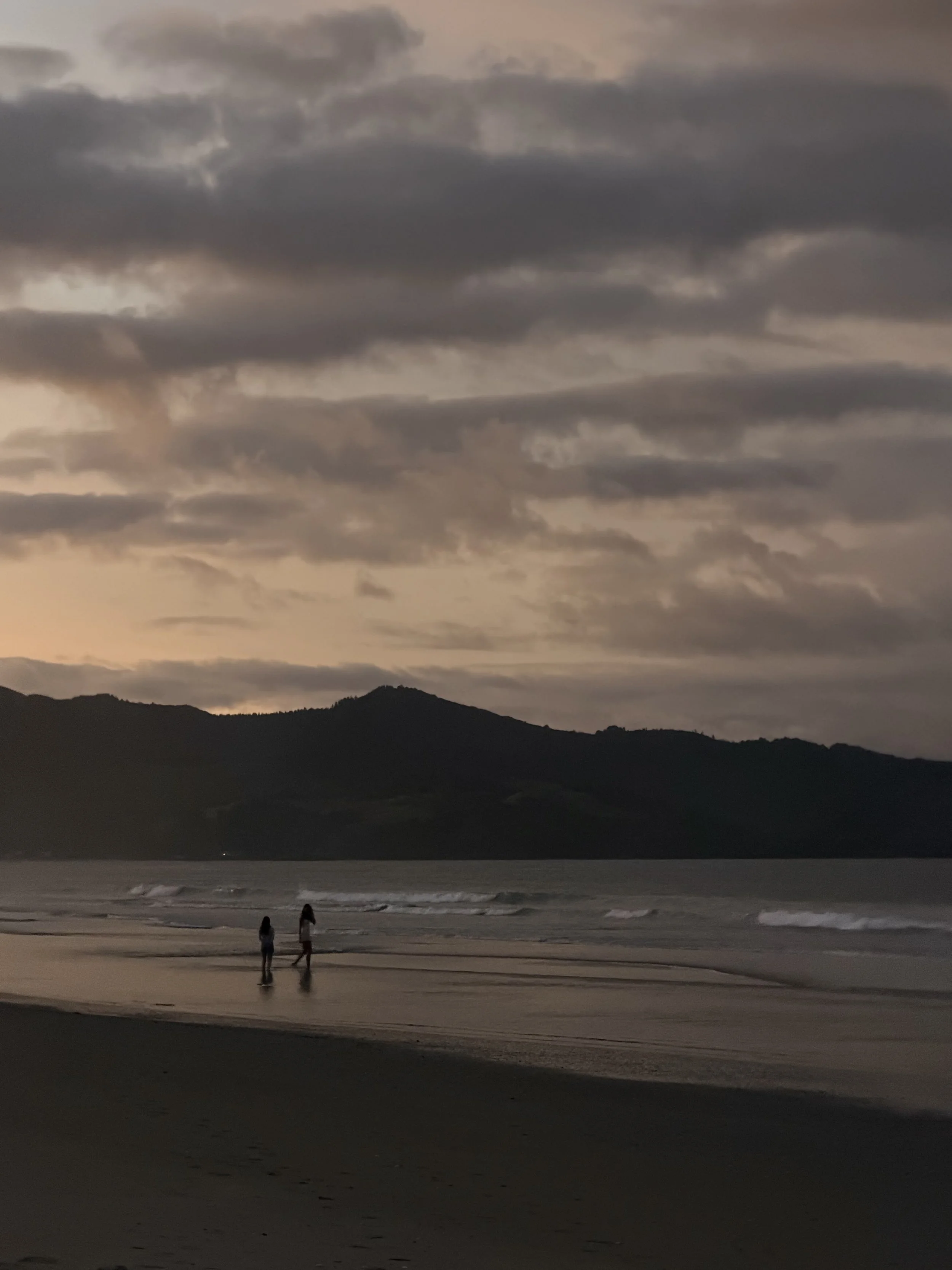 Sunset at Mantarangi Beach, Coromandel, New Zealand