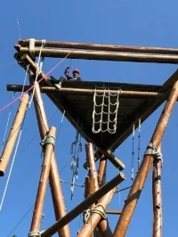 osmar on climbing tower.JPG