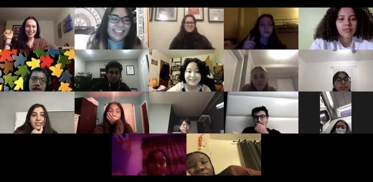 A screenshot from our January Skillbuilding workshop, taken during the Werewolf game.