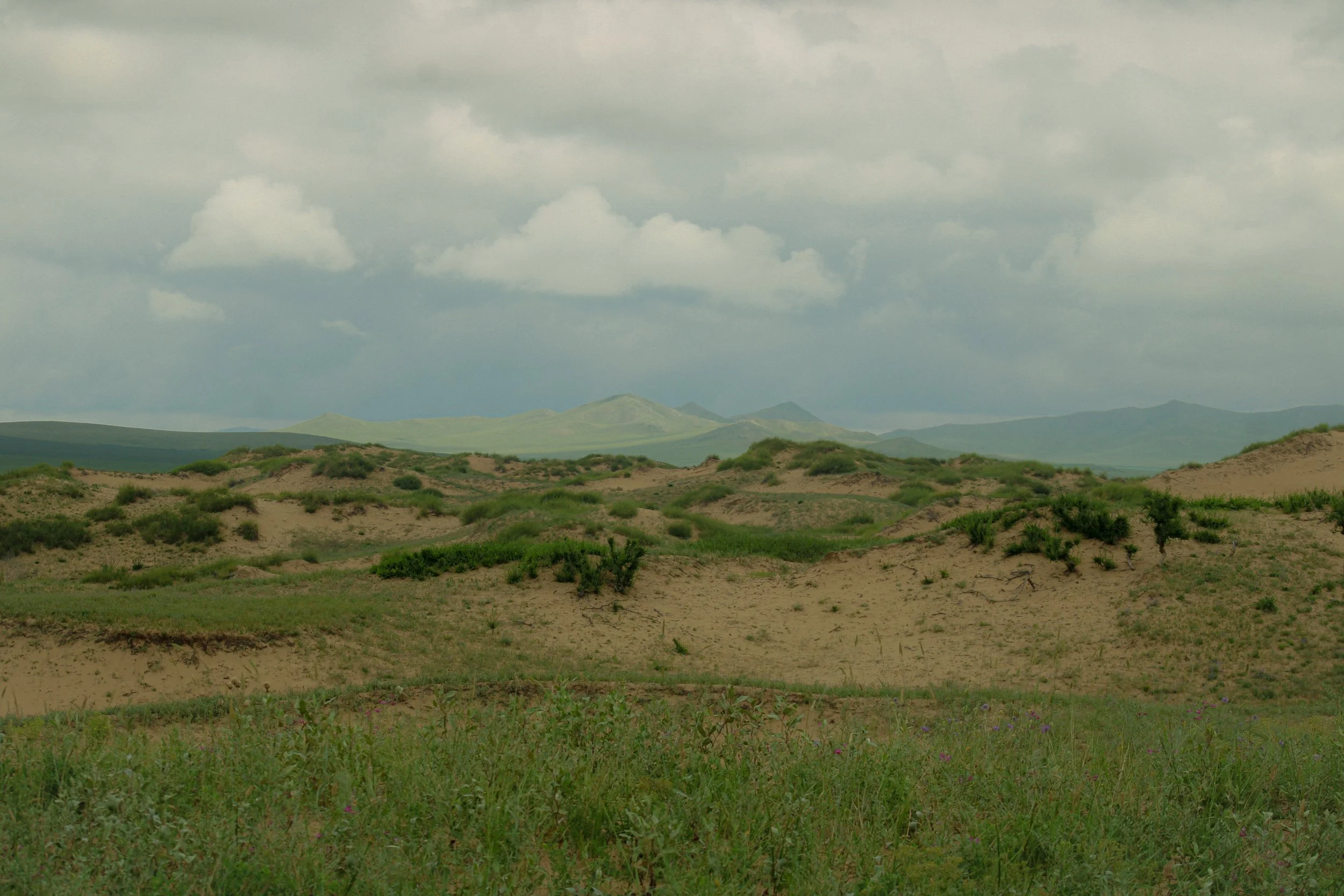 mongolia - you can see the layers of the clouds and the atmosphere 
