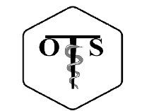 Medical symbol with the Rod of Asclepius inside a hexagon.