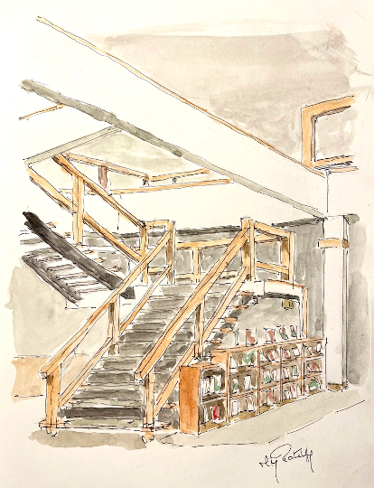 Pen and watercolor