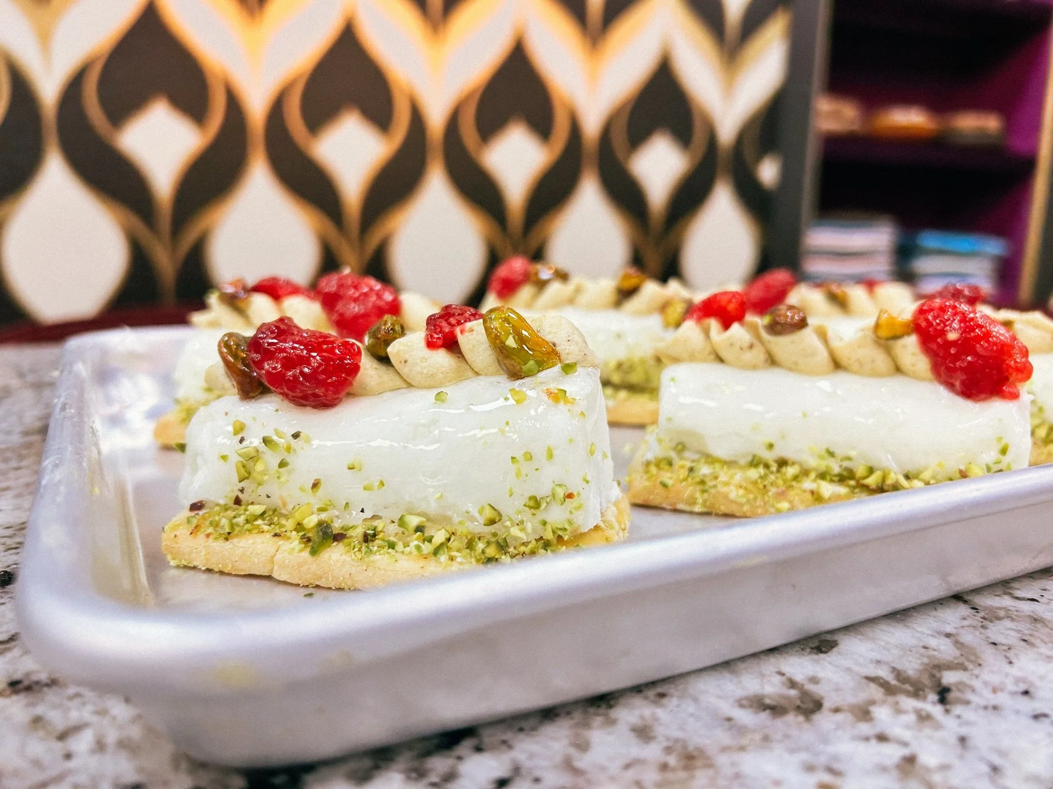 Pistachio mousse petit 👨&zwj;🍳💋 #cargodistrict #wilmingtonnc #beantherecafeilm #foodie #downtownwilmington