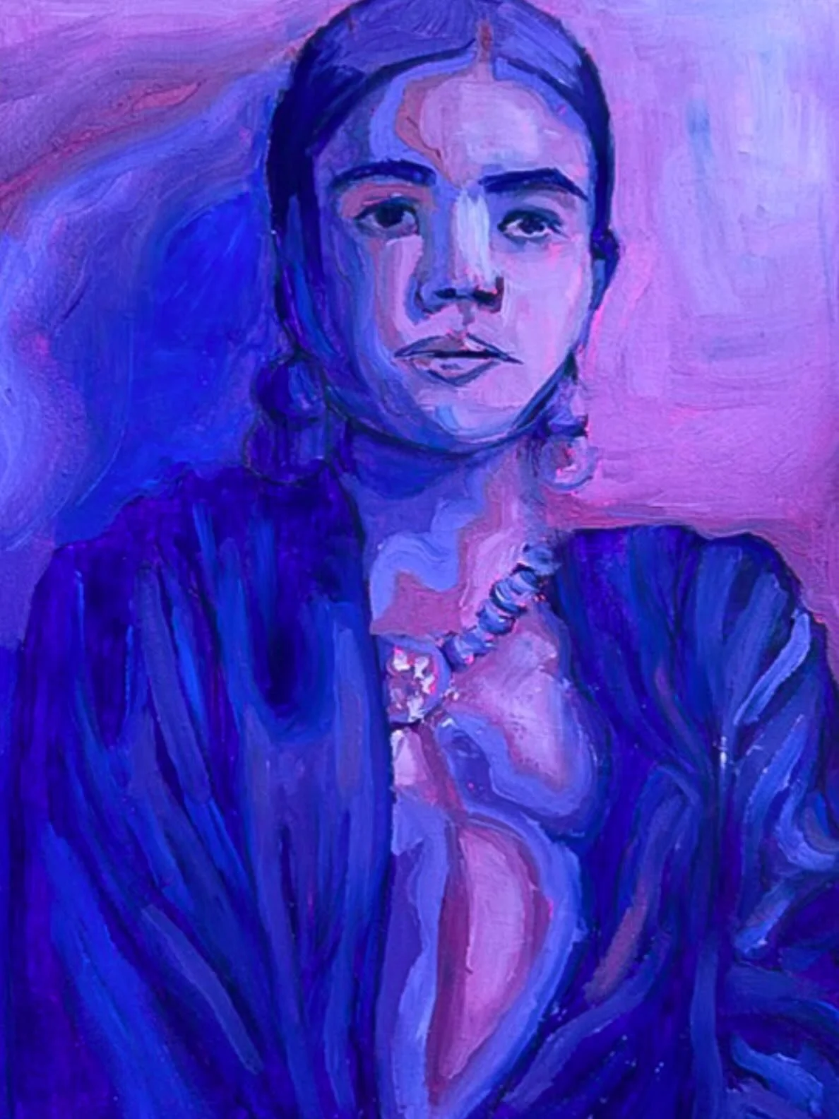 &ldquo;Study #1 &ldquo;- 8&rdquo;x 6&rdquo; , Oil paint on panel ,2025 #painting #artstudy #artstudent #fridakahloinspired