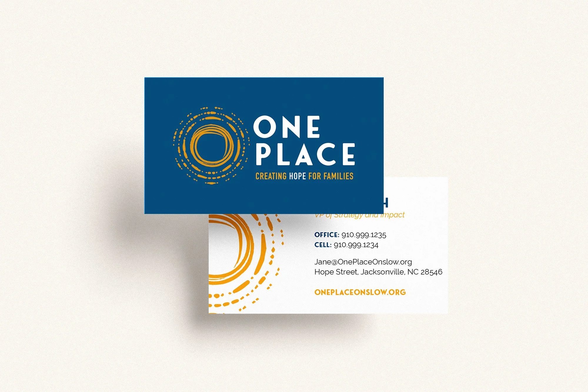 Brand identity design for nonprofit One Place