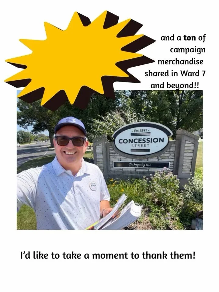 Over 12,000 door hangers delivered so far &mdash; and I certainly could not have done it on my own.

A huge thank you to Charlie, my parents, Franco, Rowena, Sarah and Jack, Kevin and Sandra, Joe, Teresa, Daniel, Kevin C., Bill, and many more for all
