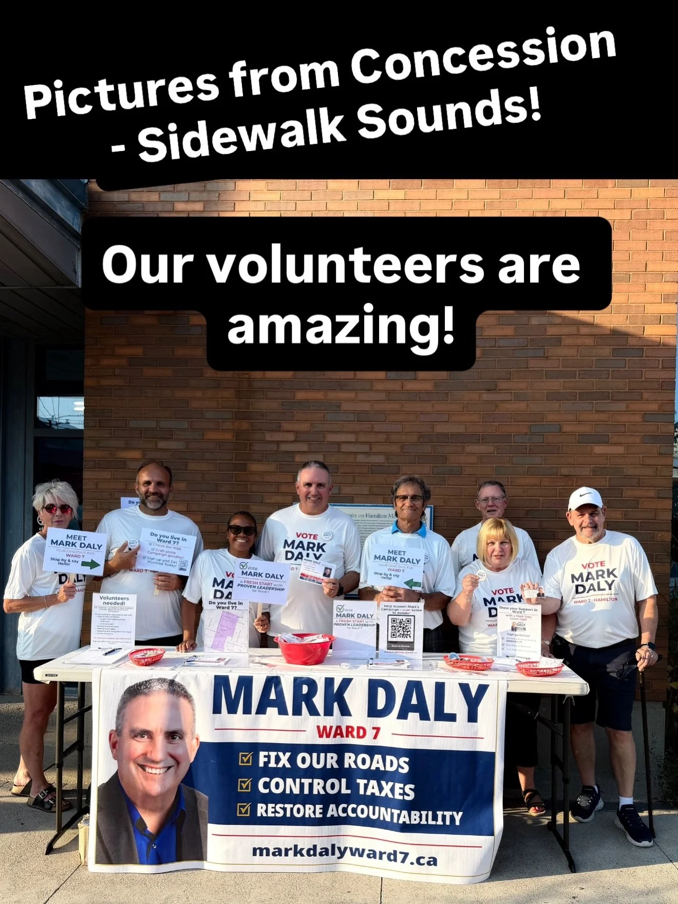 Great Friday night on Concession Street - Sidewalk Sounds!

Thank you to everyone who stopped by our table, asked questions, shared concerns, and took the time to talk with me.

A special thank you to the volunteers who came out in full force. Rowena